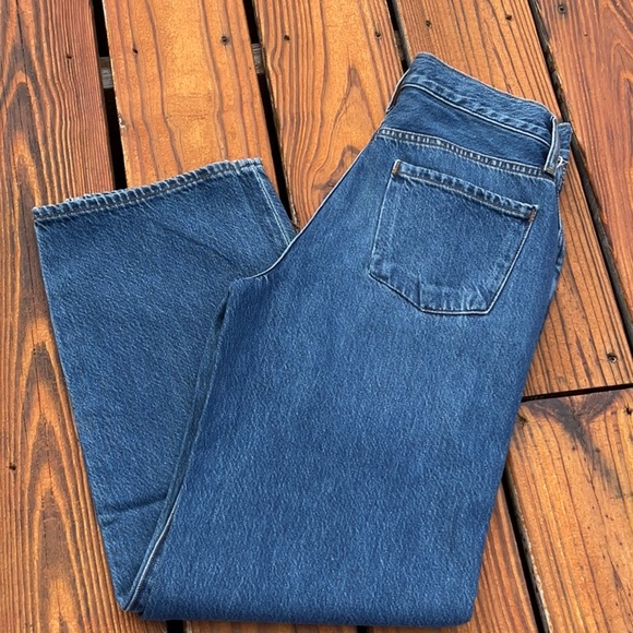 NWT Daily Blue Denim By AG Mid Wash Wide Barrel Jeans Size 24 - Picture 12 of 13